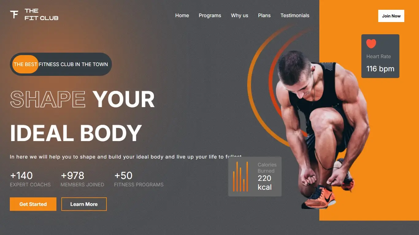Landing page gimnasio