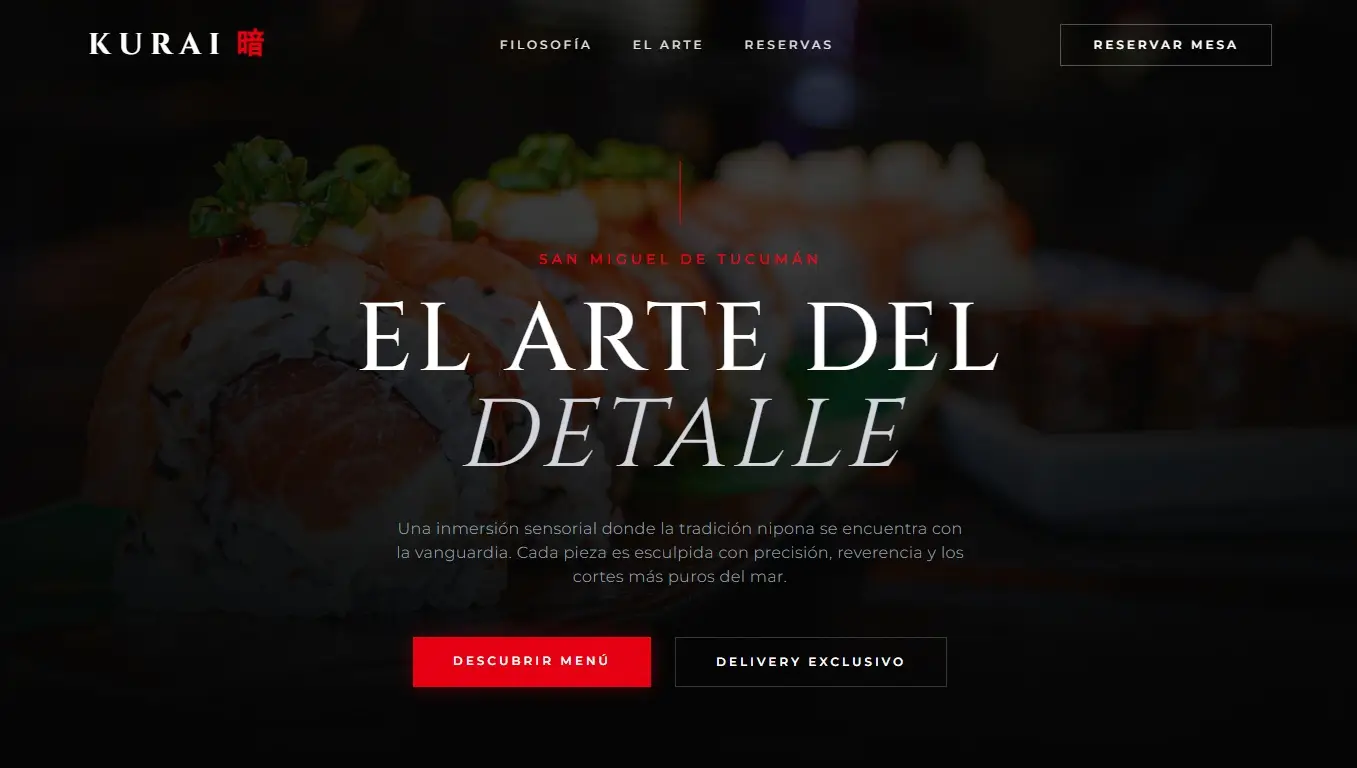 Web para restaurante de sushi